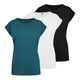 SET 3 KS: DÁMSKE TRIČKO S OHRNUTÝMI RUKÁVMI - TRIČKÁ S KRÁTKYM RUKÁVOM - OBLEČENIE