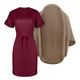 DAMEN-SET: STRICKCARDIGAN UND KLEID MUSE - PULLOVER - KLEIDUNG