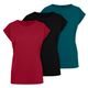 SET 3 KS: DÁMSKÉ TRIČKO S OHRNUTÝMI RUKÁVY - TRIČKA S KRÁTKÝM RUKÁVEM - OBLEČENÍ