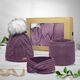 GIFT SET: WOMEN'S POMPOM HAT, HEADBAND AND NECK WARMER - GIFT SETS - SETS AND GIFTS