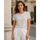 TRICOU DE DAMĂ CU MÂNECĂ SCURTĂ DIN PIMA COTTON - TRICOURI CU MÂNECĂ SCURTĂ - ÎMBRĂCĂMINTE
