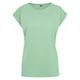 VOLNÉ DÁMSKÉ TRIČKO S OHRNUTÝMI RUKÁVY - TRIČKA S KRÁTKÝM RUKÁVEM - OBLEČENÍ