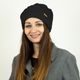 DOPPELTE DAMEN WINTER BEANIE LANG - STRICKMÜTZEN - CAPS UND MÜTZEN