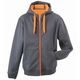 HERREN ZWEIFARBIGER HOODIE JN355 - SWEATSHIRTS MIT REISSVERSCHLUSS - KLEIDUNG