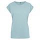 VOLNÉ DÁMSKÉ TRIČKO S OHRNUTÝMI RUKÁVY - TRIČKA S KRÁTKÝM RUKÁVEM - OBLEČENÍ