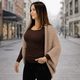 DAMEN-SET: STRICKCARDIGAN UND LANGARMSHIRT - PULLOVER - KLEIDUNG