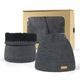 GIFT SET: MEN'S FITTED BEANIE AND NECK WARMER - KNITTED BEANIES - ACCESSORIES