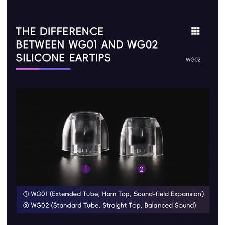 HiBy WG02 - silikonové nástavce, vel. LLL