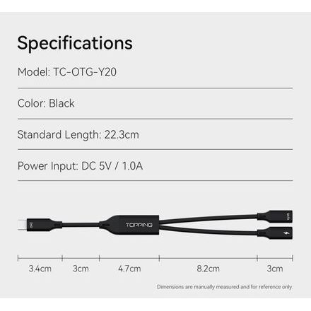 Topping Audio TC-OTG-Y20 USB-C splitter
