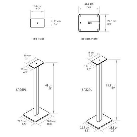 Kanto SP26PL - repro stojany, černé