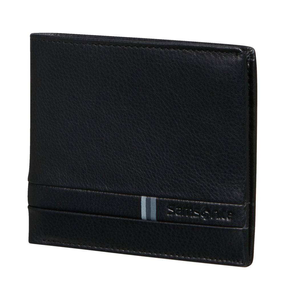 Levně Samsonite Pánská kožená peněženka Flagged SLG 001 - černá