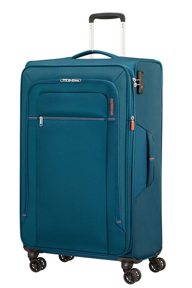 Levně American Tourister Látkový cestovní kufr Crosstrack EXP L 109,5/119 l - modrá