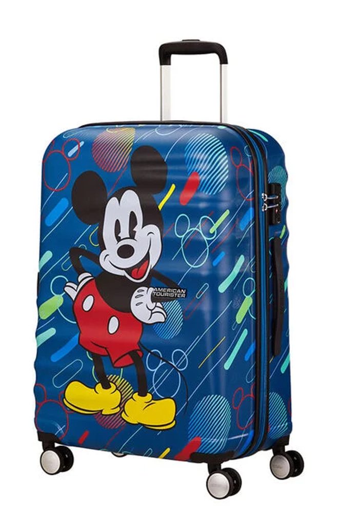 Levně American Tourister Cestovní kufr Wavebreaker Disney Spinner 64 l - matná modrá