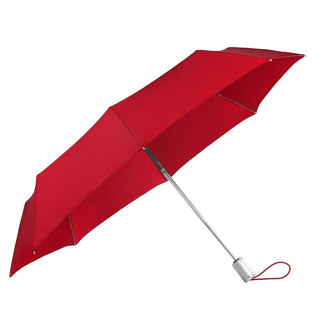 Levně Samsonite Skládací automatický deštník Alu Drop S Safe 3 - červená