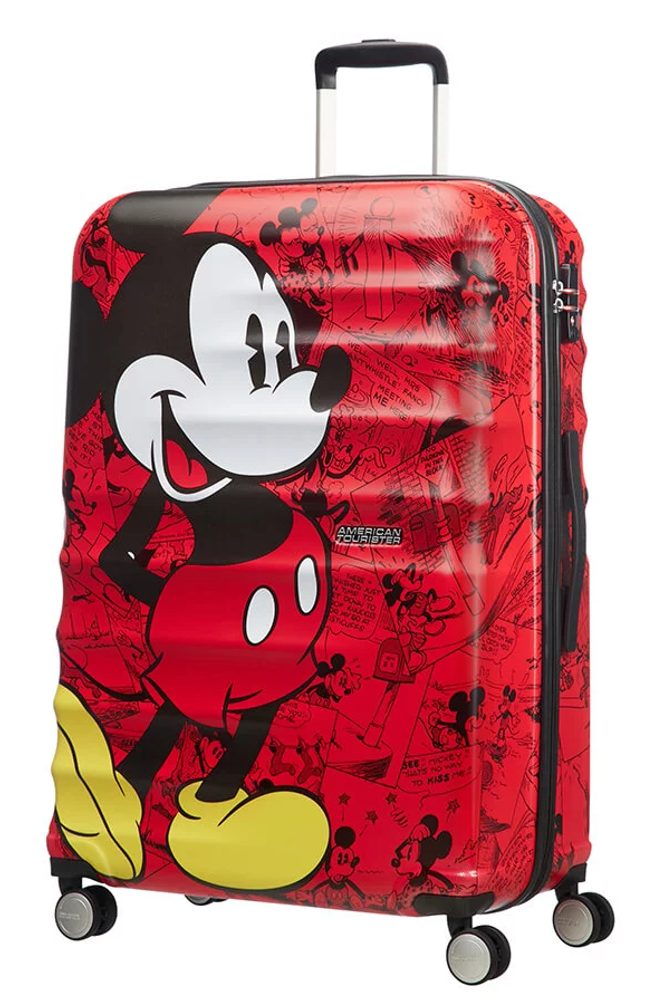 Levně American Tourister Cestovní kufr Wavebreaker Disney Spinner 96 l - červená