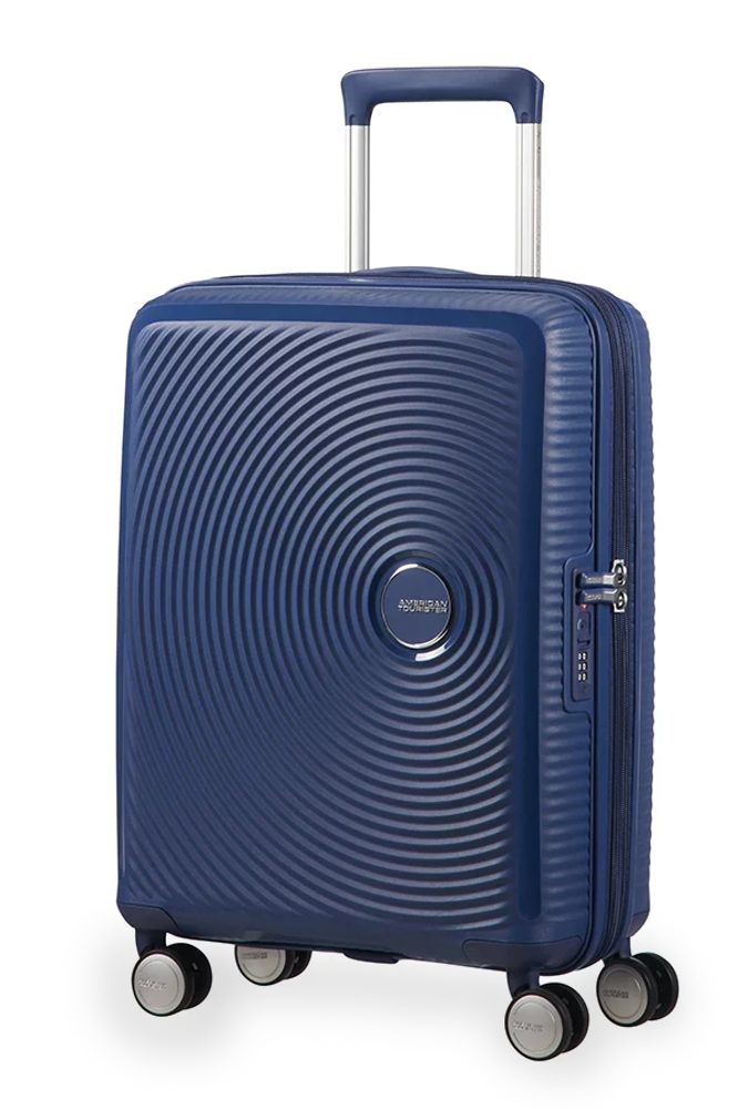 Levně American Tourister Kabinový cestovní kufr Soundbox EXP 35,5/41 l - tmavě modrá