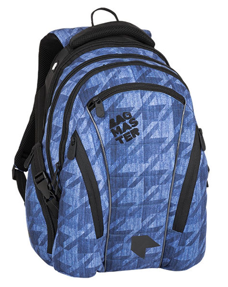 Obrázok BAGMASTER - Študentský batoh BAG 8 B BLUE/BLACK