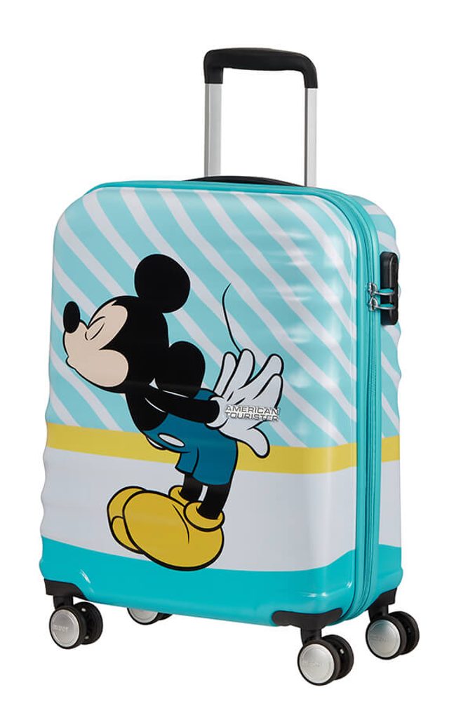 Levně American Tourister Kabinový cestovní kufr Wavebreaker Disney Spinner 36 l - tyrkysová