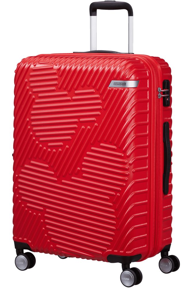 Levně American Tourister Skořepinový cestovní kufr Mickey Clouds M EXP 63/70 l - červená