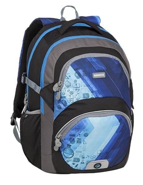 Obrázok Bagmaster Školní batoh THEORY 9 D BLUE/BLACK/GRAY 24 l