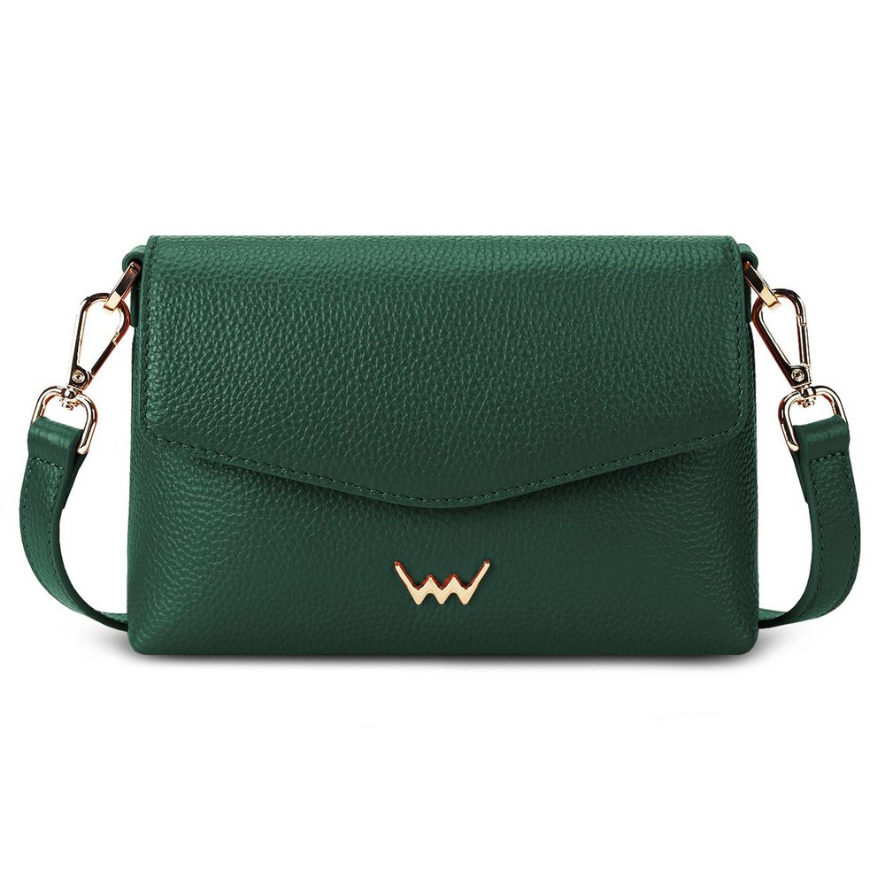 Levně Vuch Dámská kožená crossbody kabelka Leyra Green