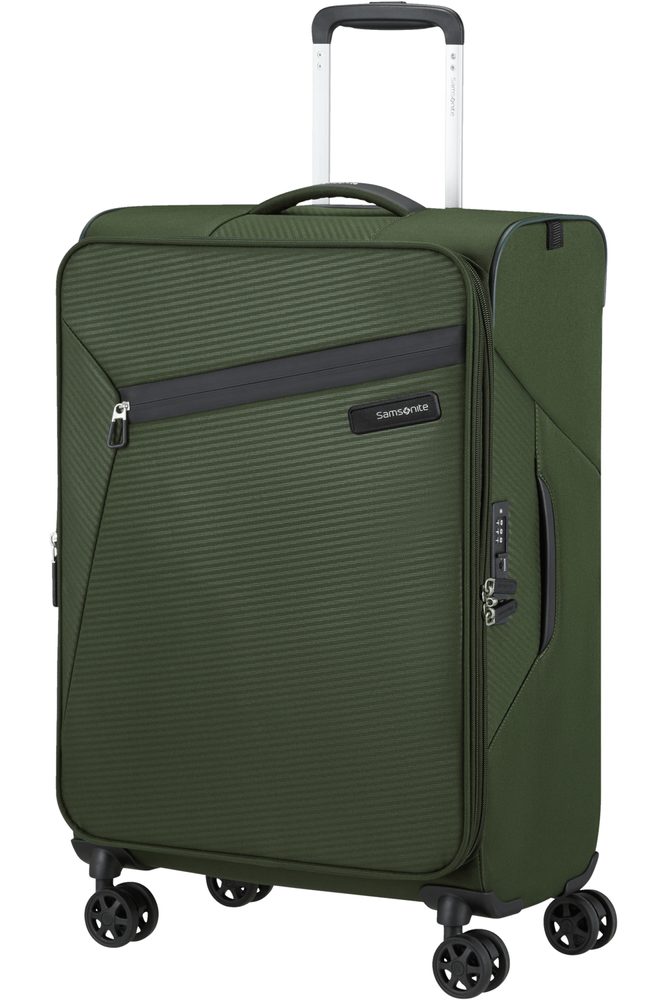 Levně Samsonite Látkový cestovní kufr Litebeam EXP M 67/73 l - zelená