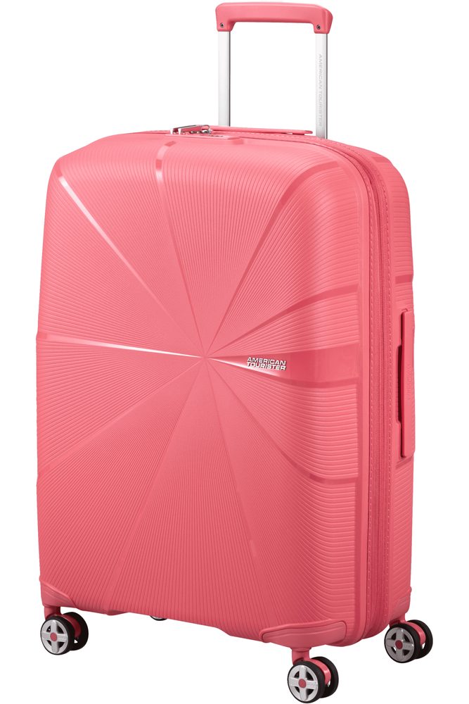 Levně American Tourister Skořepinový cestovní kufr StarVibe M EXP 70/77 l - růžová