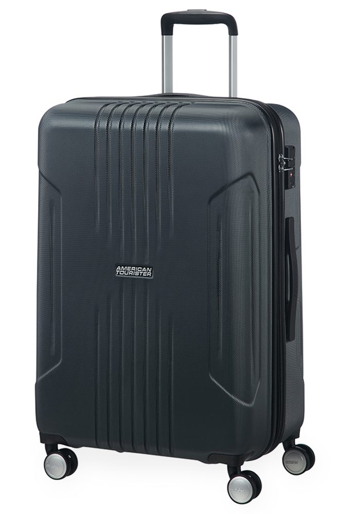 Levně American Tourister Střední cestovní kufr Tracklite Spinner EXP 71/82 L - černá