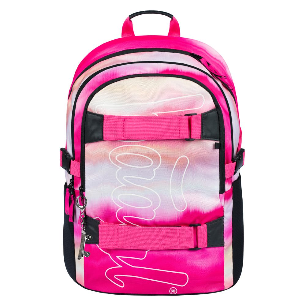 Levně BAAGL Školní batoh Skate Pink Stripes 25 l