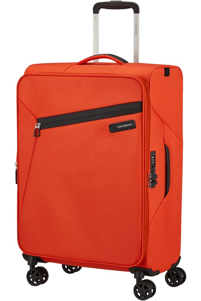 Levně Samsonite Látkový cestovní kufr Litebeam EXP M 67/73 l - oranžová