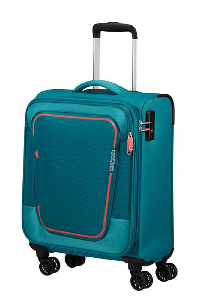 Levně American Tourister Kabinový cestovní kufr Pulsonic EXP S 40,5/43,5 l - zelená