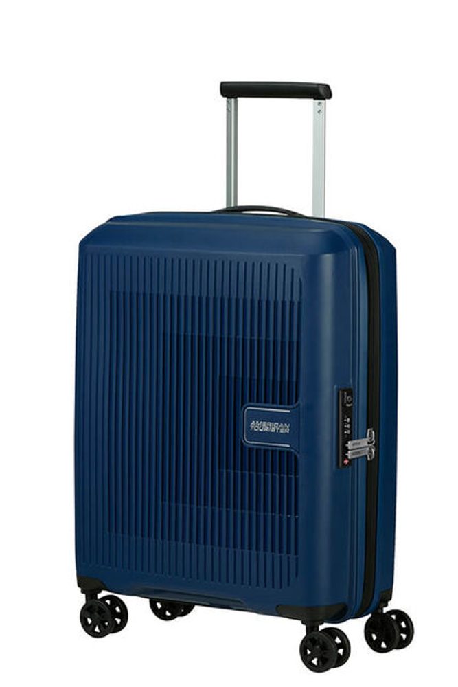 Levně American Tourister Kabinový cestovní kufr Aerostep S EXP 36/40 l - tmavě modrá