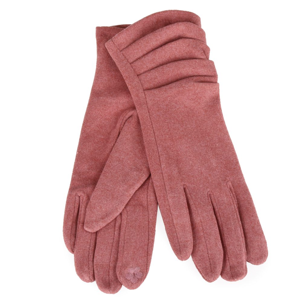 Levně Karpet Dámské rukavice 5766/skládané-UNI - růžová