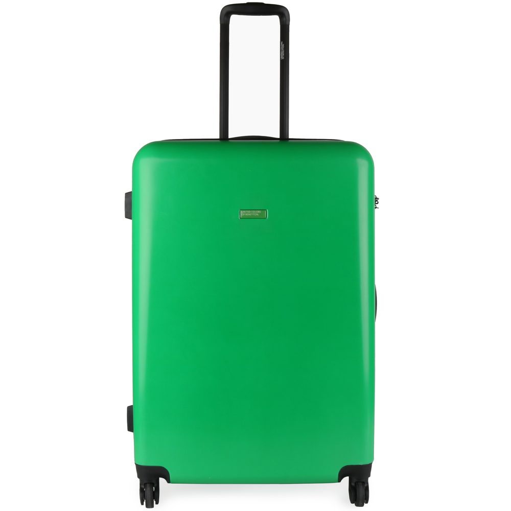 Levně United Colors of Benetton Skořepinový cestovní kufr Cocoon L 96,5 l - zelená