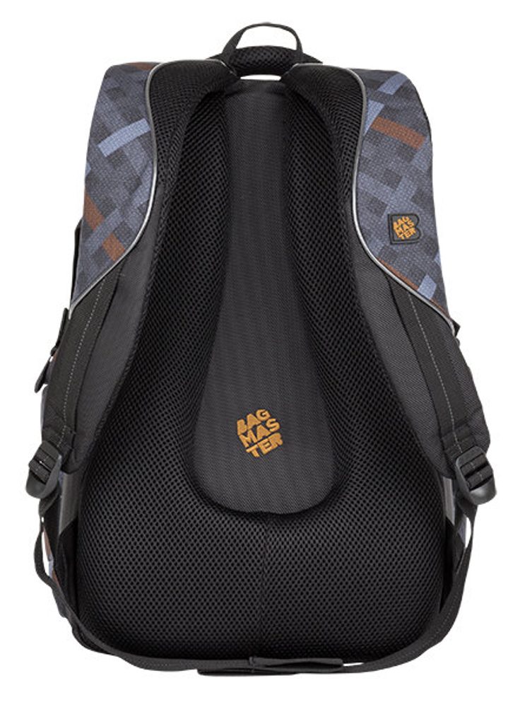 Obrázok BAGMASTER - Študentský batoh BAG 8 E BLACK/GRAY/BROWN