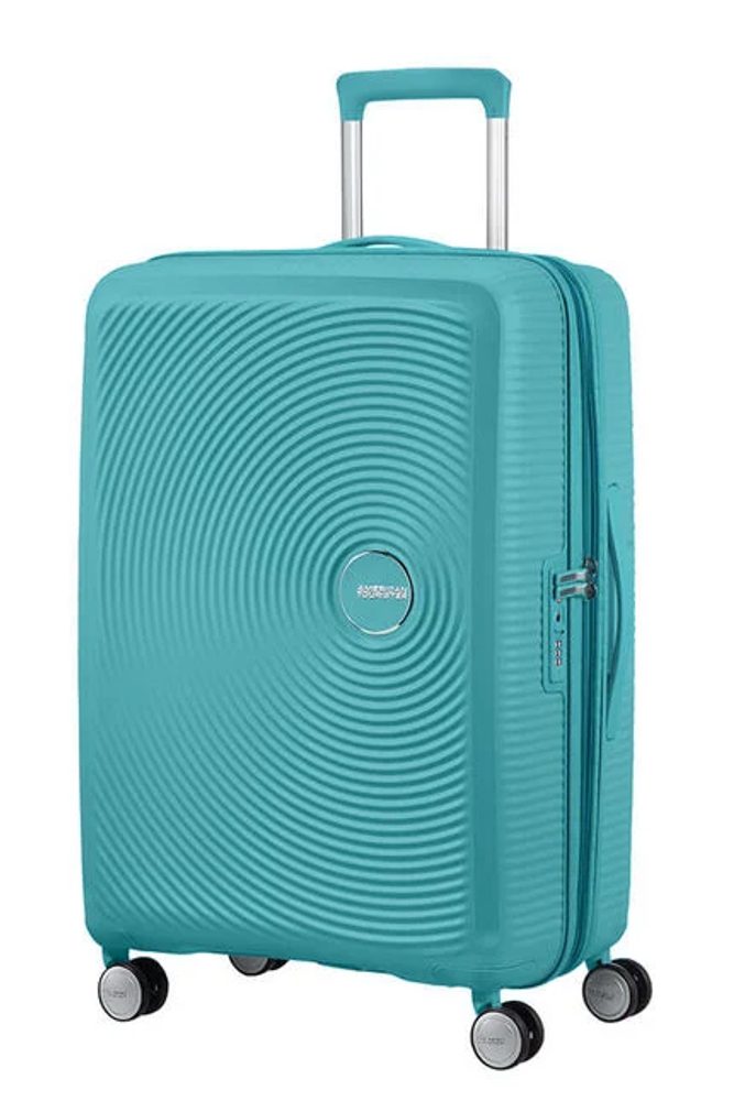 Levně American Tourister Cestovní kufr Soundbox Spinner EXP 71,5/81 l - světle modrá