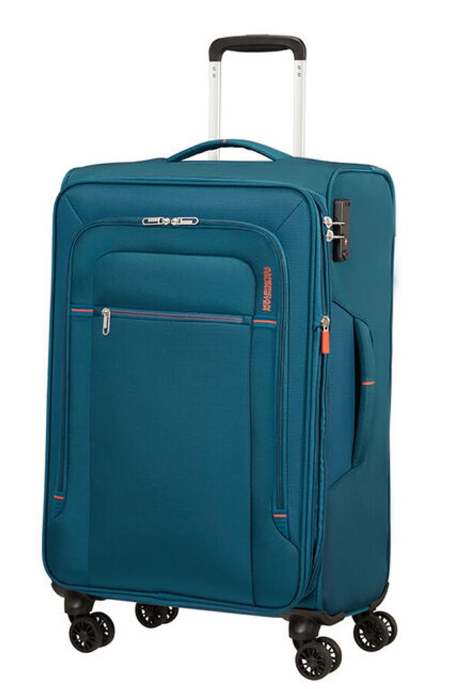 Levně American Tourister Látkový cestovní kufr Crosstrack EXP M 71,5/77 l - modrá