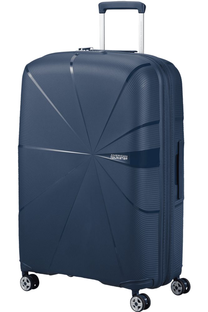 Levně American Tourister Skořepinový cestovní kufr StarVibe L EXP 100/106 l - tmavě modrá