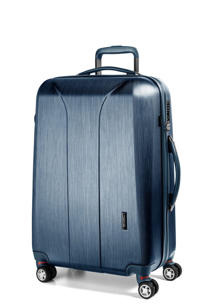 March Skořepinový cestovní kufr New Carat SE M 72 l - modrá
