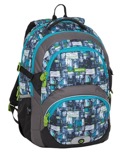 Obrázok Bagmaster Školní batoh THEORY 8 C BLACK/BLUE/GRAY 24 l