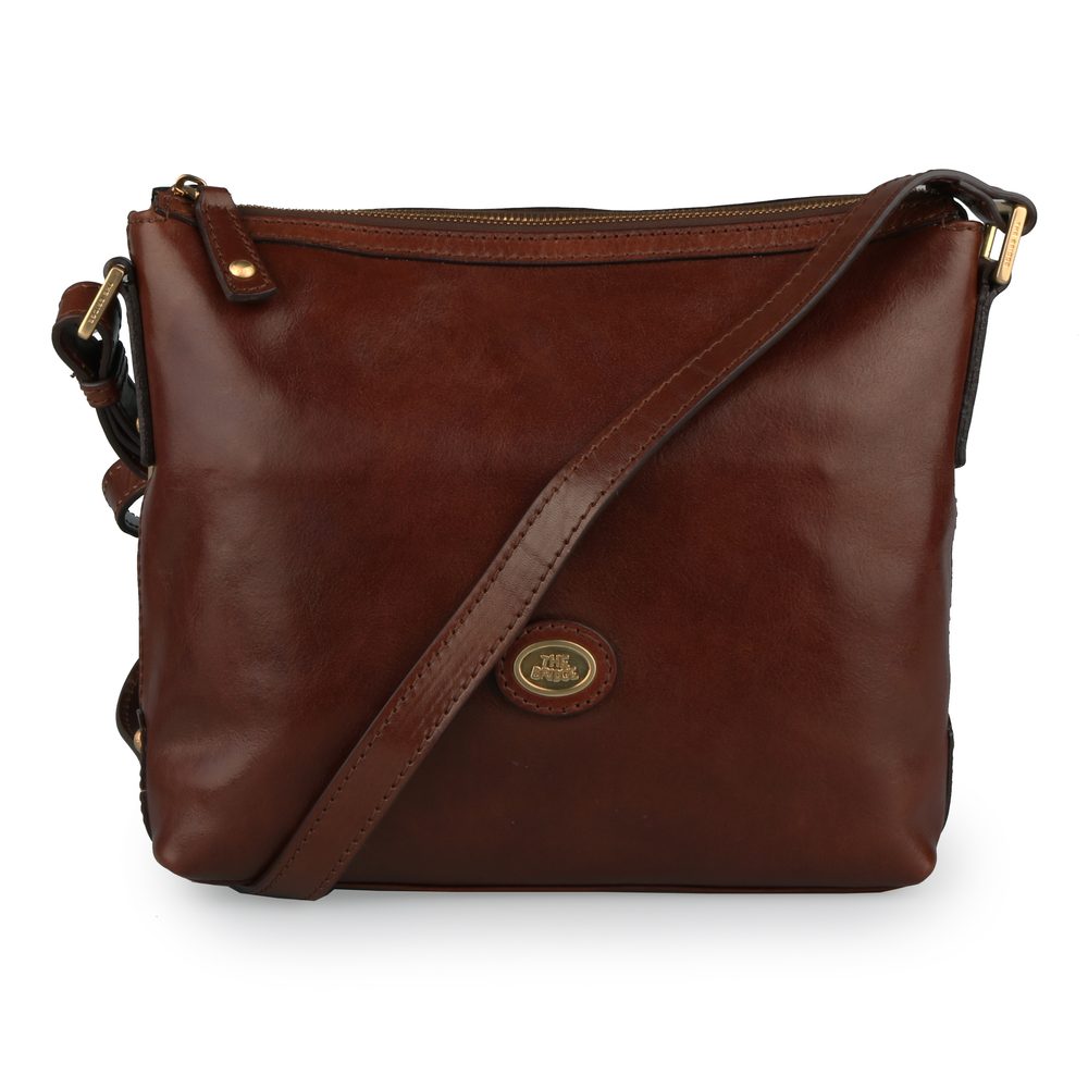 Obrázok The Bridge Dámská kožená crossbody kabelka Story Donna 04222101 - hnědá