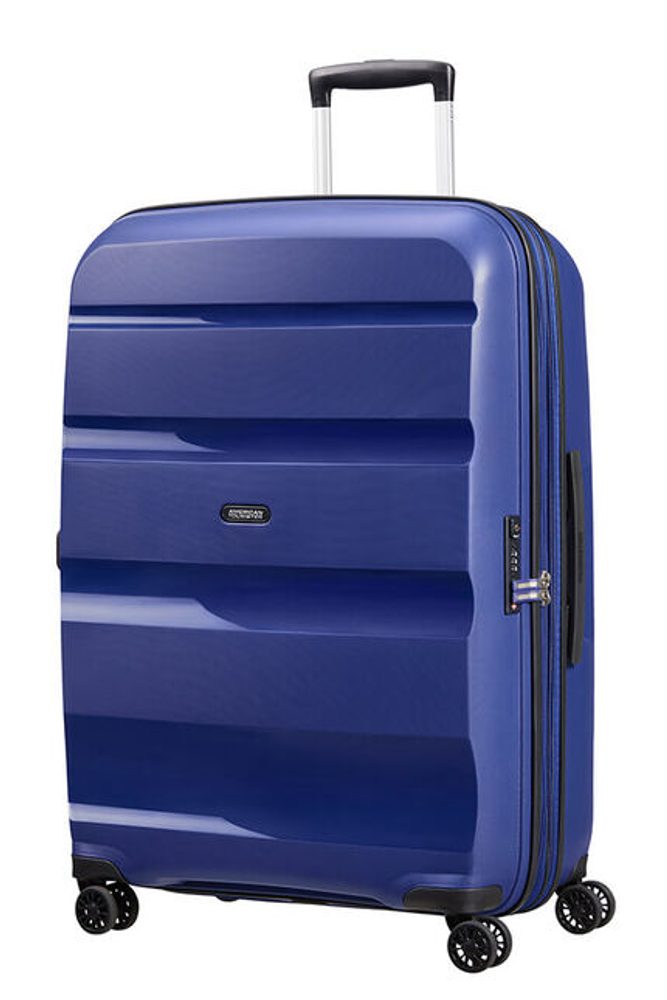 Levně American Tourister Skořepinový cestovní kufr Bon Air DLX L EXP 104/117 l - tmavě modrá