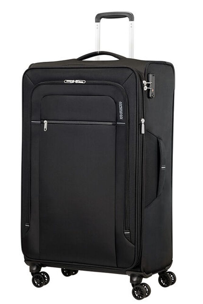 Levně American Tourister Látkový cestovní kufr Crosstrack EXP L 109,5/119 l - černá