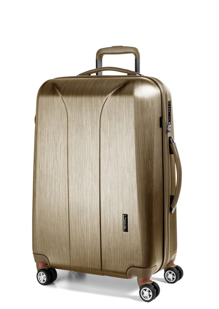March Skořepinový cestovní kufr New Carat SE M 72 l - zlatá