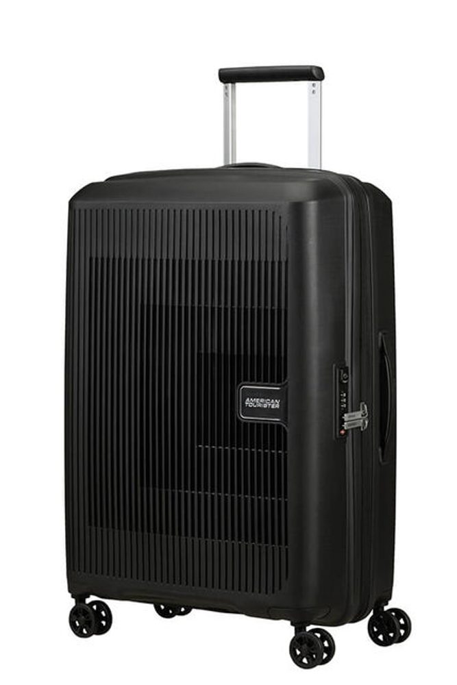 Levně American Tourister Skořepinový cestovní kufr Aerostep M EXP 66,5/72,5 l - černá