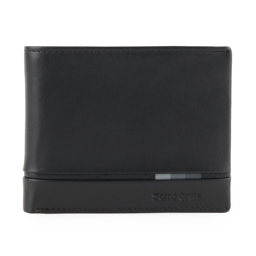 Levně Samsonite Pánská kožená peněženka Flagged 2.0 046 - černá