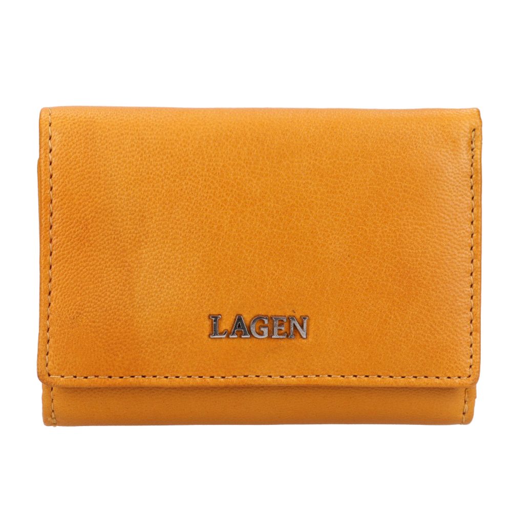 Lagen Dámská kožená peněženka LG-2152 - žlutá