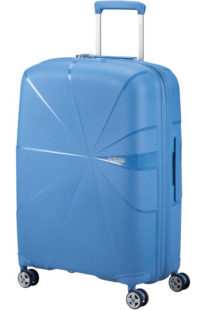 Levně American Tourister Skořepinový cestovní kufr StarVibe M EXP 70/77 l - modrá