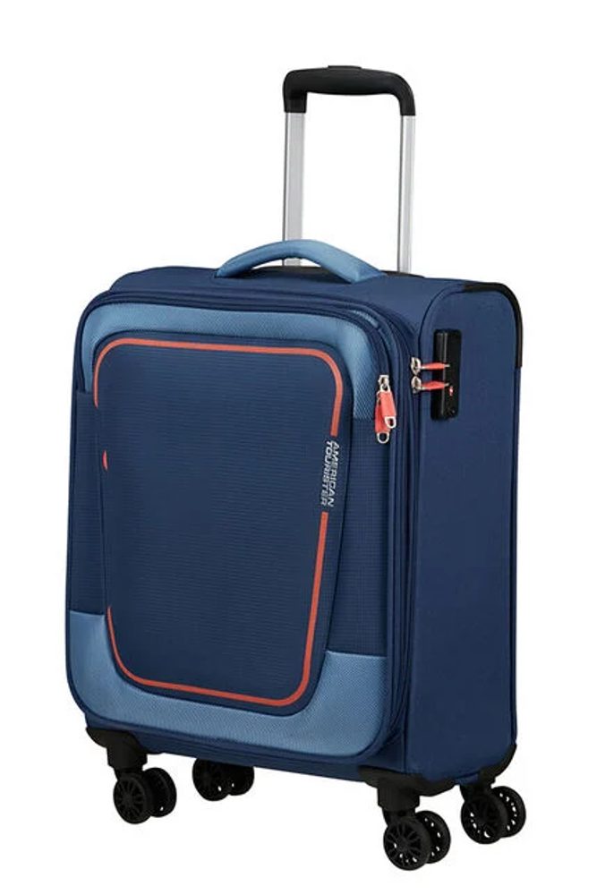 Levně American Tourister Kabinový cestovní kufr Pulsonic EXP S 40,5/43,5 l - tmavě modrá