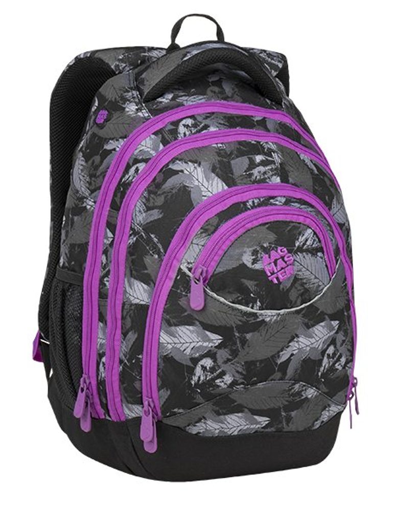 Obrázok BAGMASTER - Študentský batoh ENERGY 9 A VIOLET/GRAY/BLACK